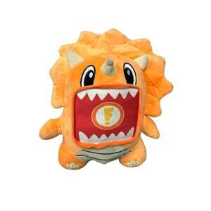 ORANGE‎ MONSTER  8" Good Stuff Dinosaur Plush Toy Stuffed Animal Open Mouth~